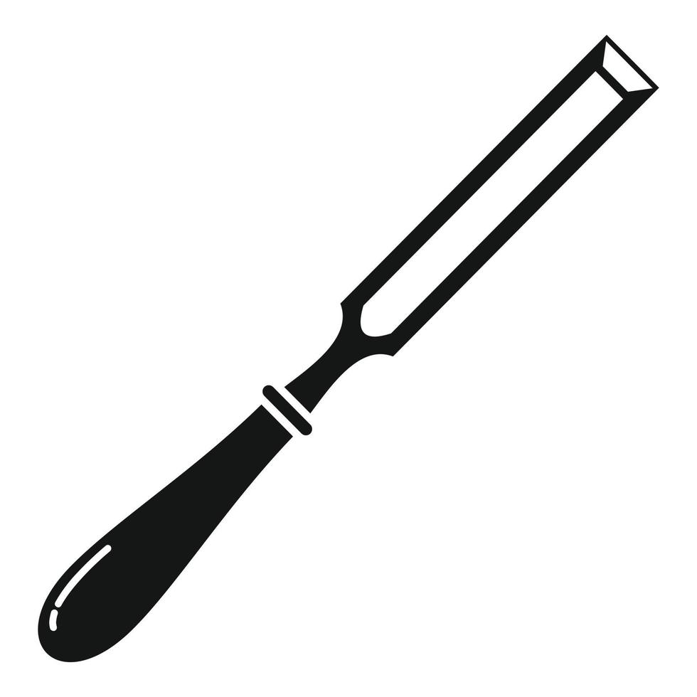 Chisel gouge icon, simple style vector