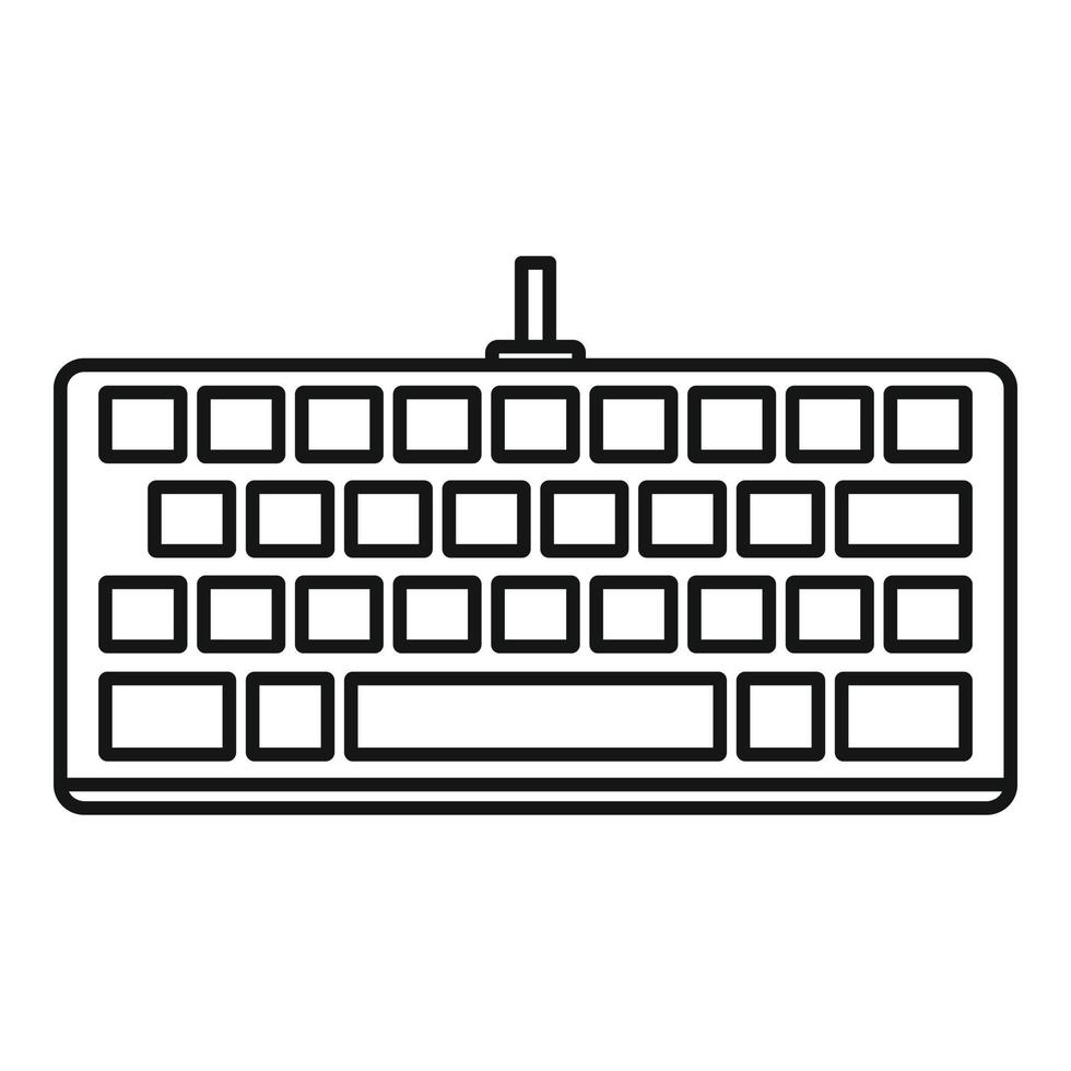Programming keyboard icon, outline style vector