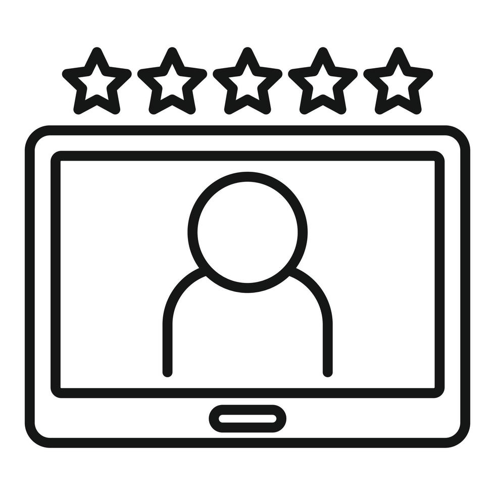 Engaging content icon, outline style vector