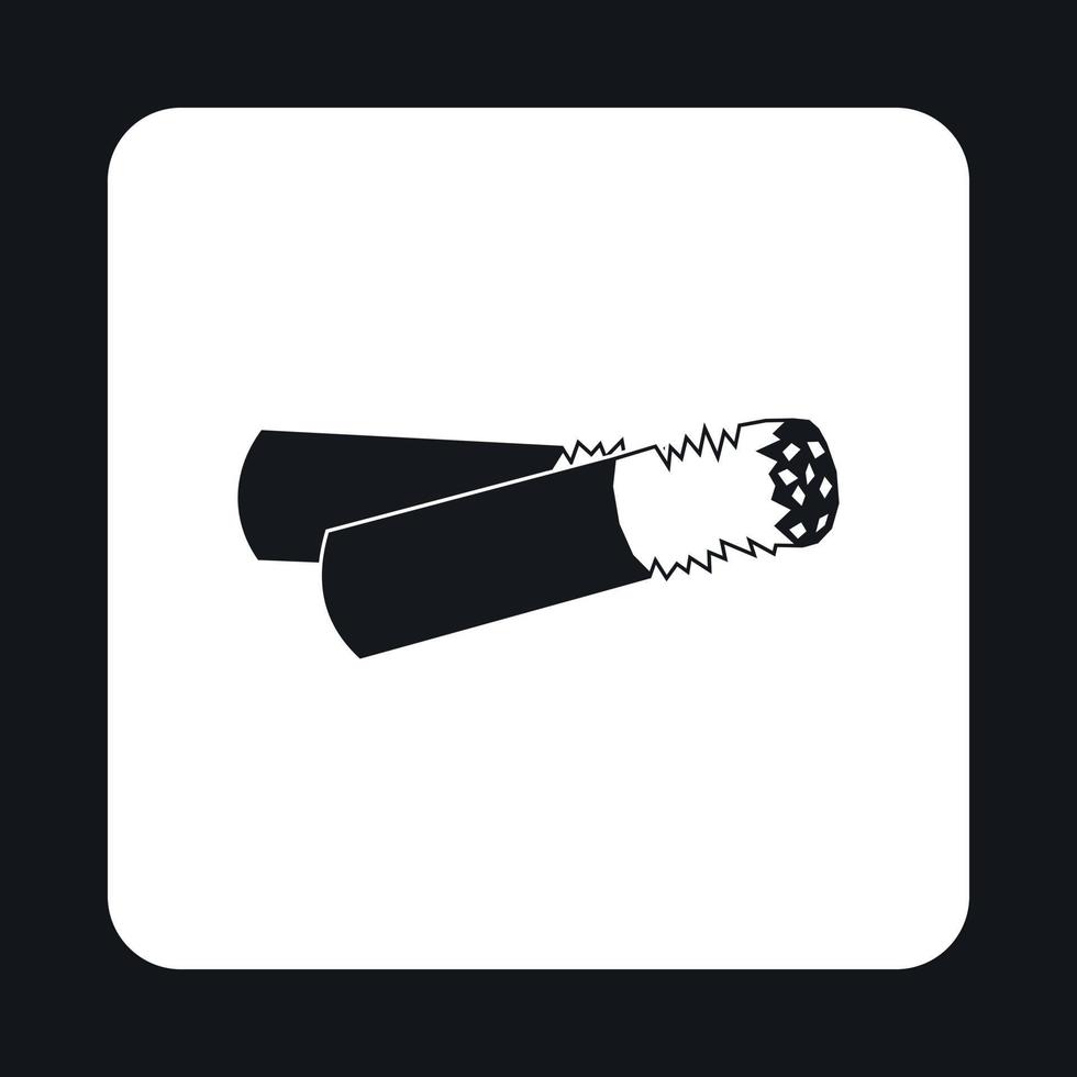 Cigarette butt icon, simple style vector