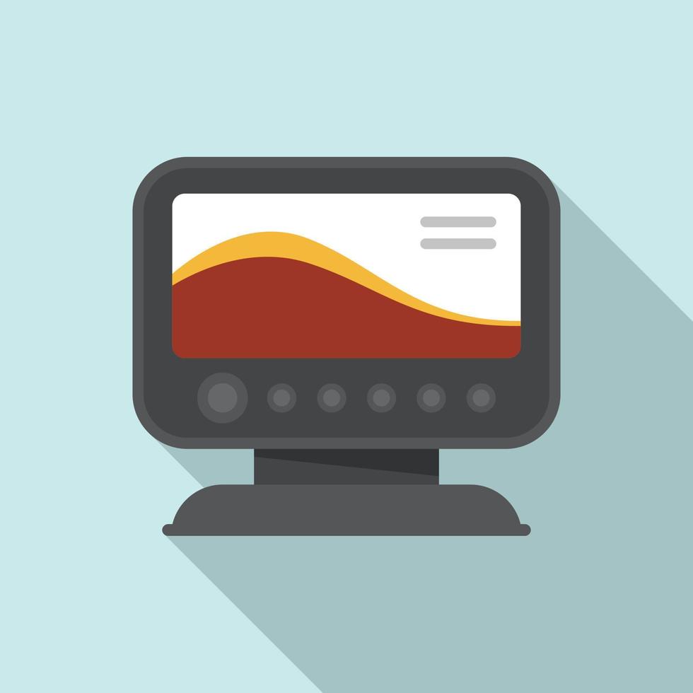 Diving echo sounder icon, flat style vector