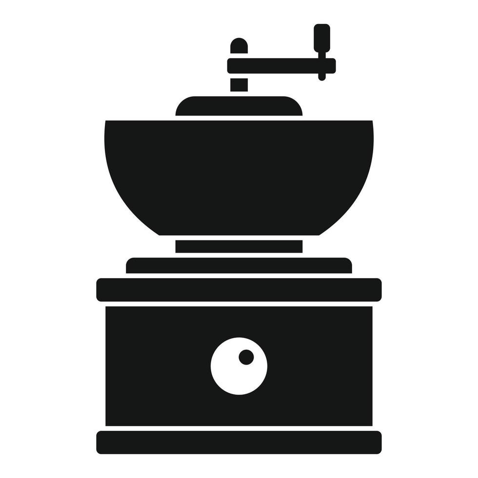 Old coffee grinder icon, simple style vector