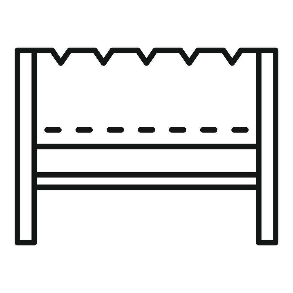 Home brazier icon, outline style vector