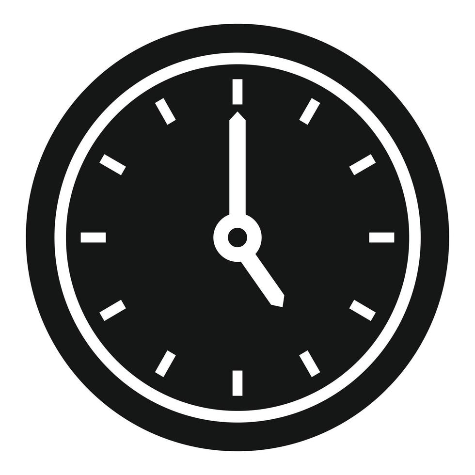 icono de reparación de reloj de pared de oficina, estilo simple vector