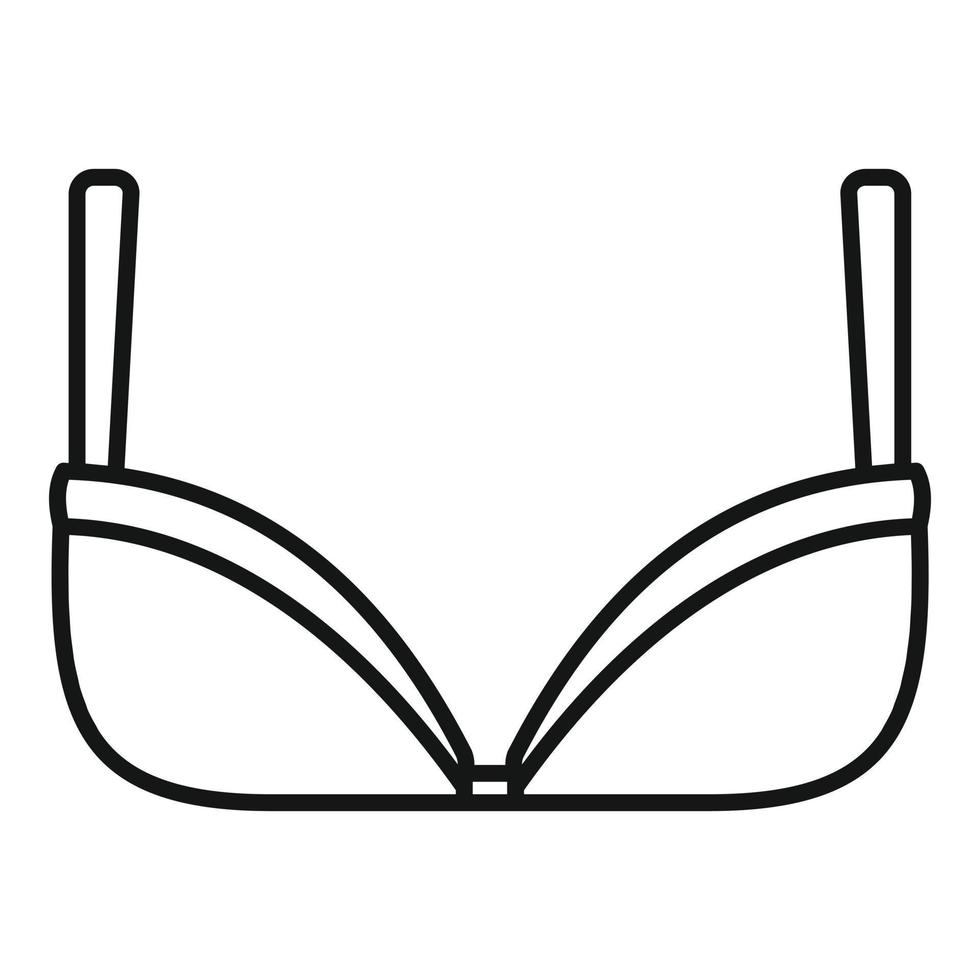 Style bra icon, outline style vector