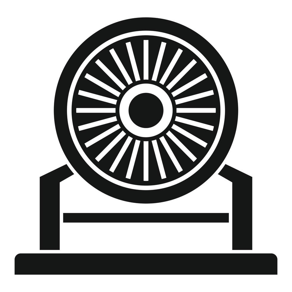 icono de turbina de reparación de aviones, estilo simple vector