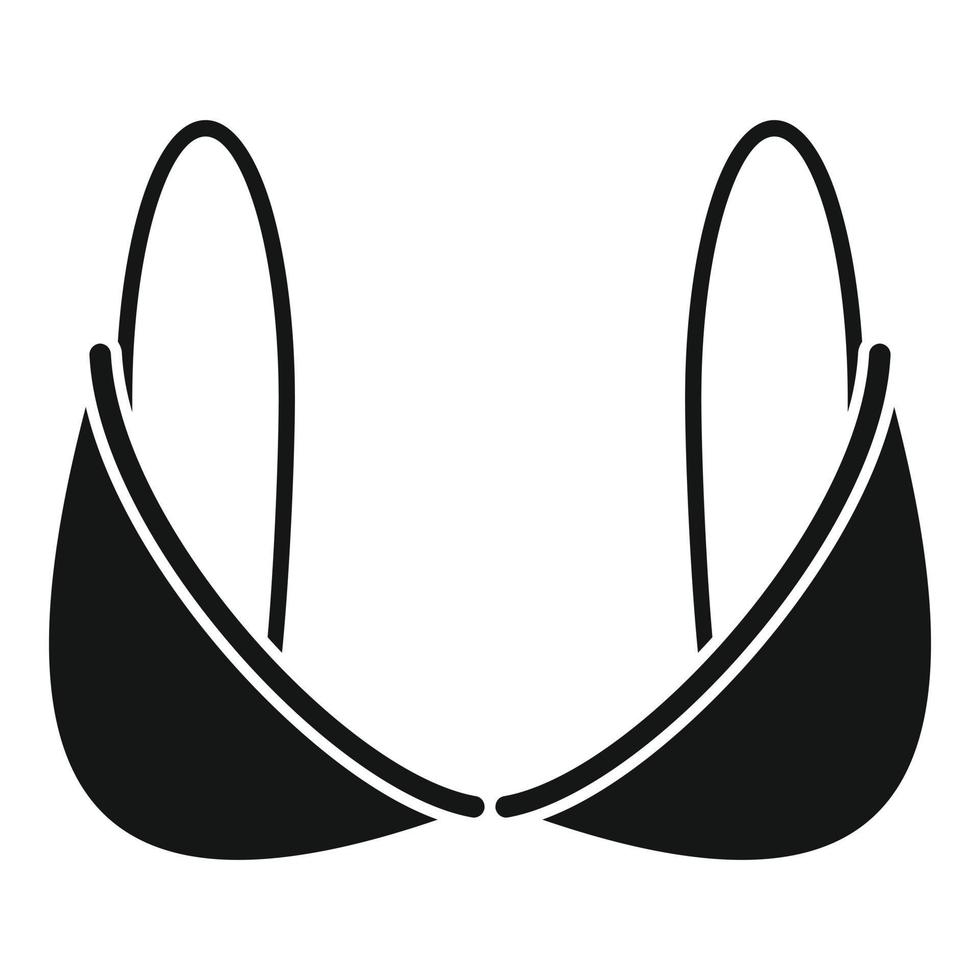 Fashion bra icon, simple style vector