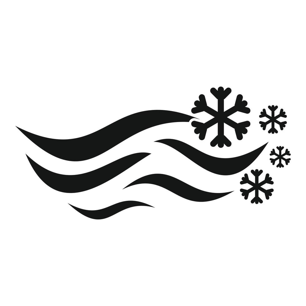 Climate blizzard icon, simple style vector