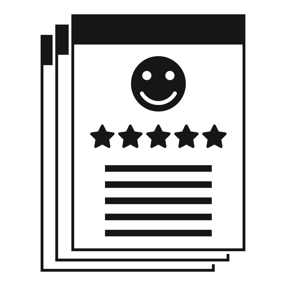 Reputation icon, simple style vector