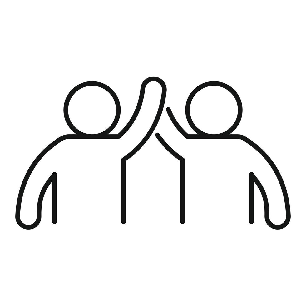 Friendship icon, outline style vector