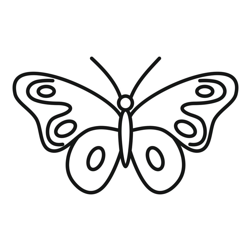 Flying butterfly icon, outline style vector