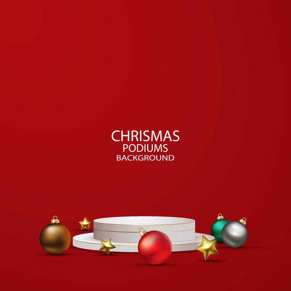 Chrismas podiums background abstrct design vector