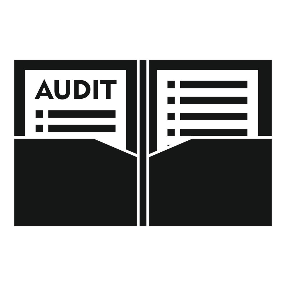 Audit documents icon, simple style vector