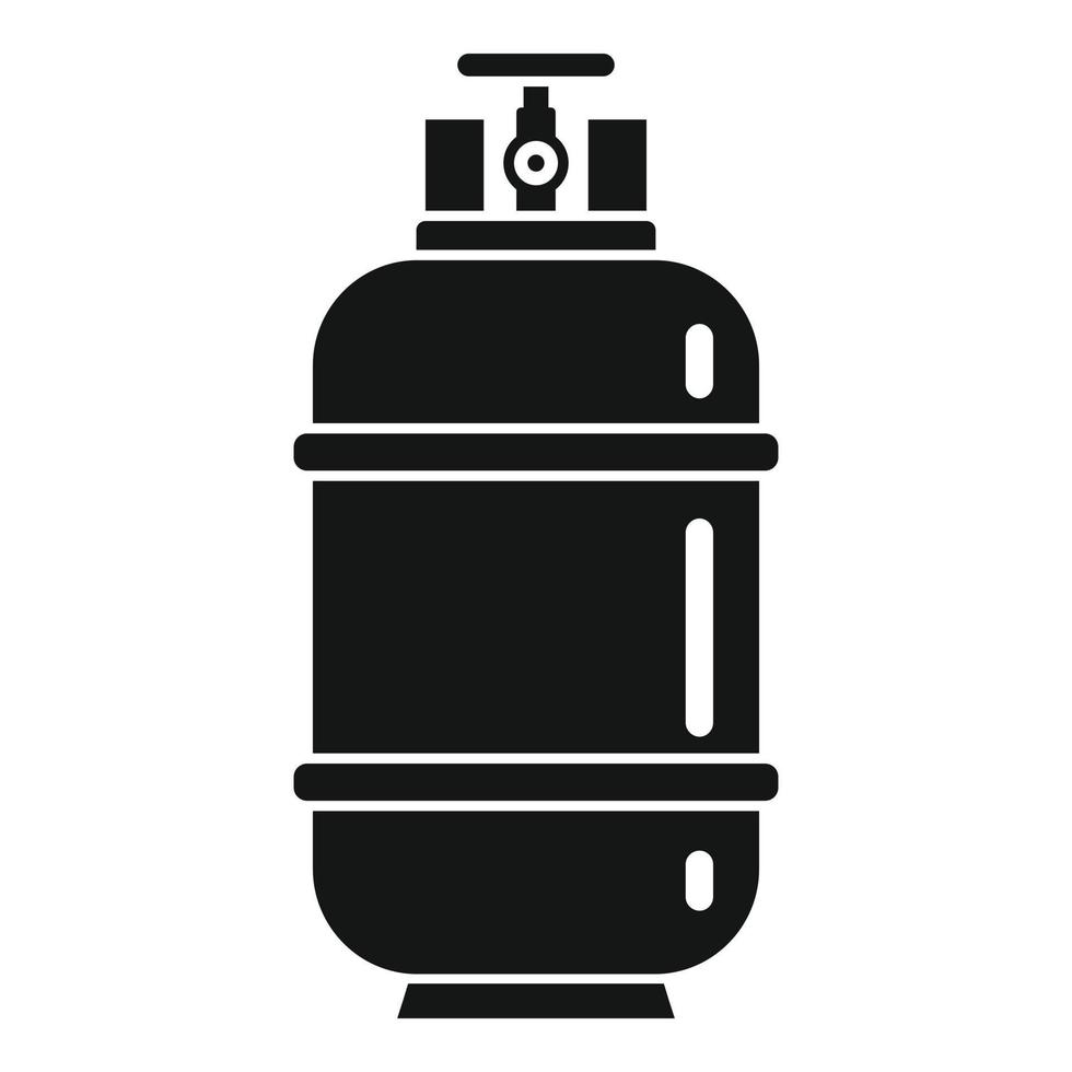 Gas cylinder container icon, simple style vector