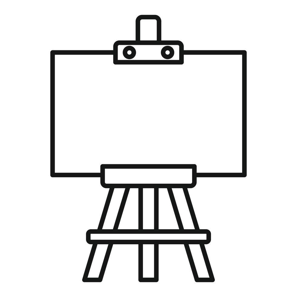 Education easel icon, outline style vector