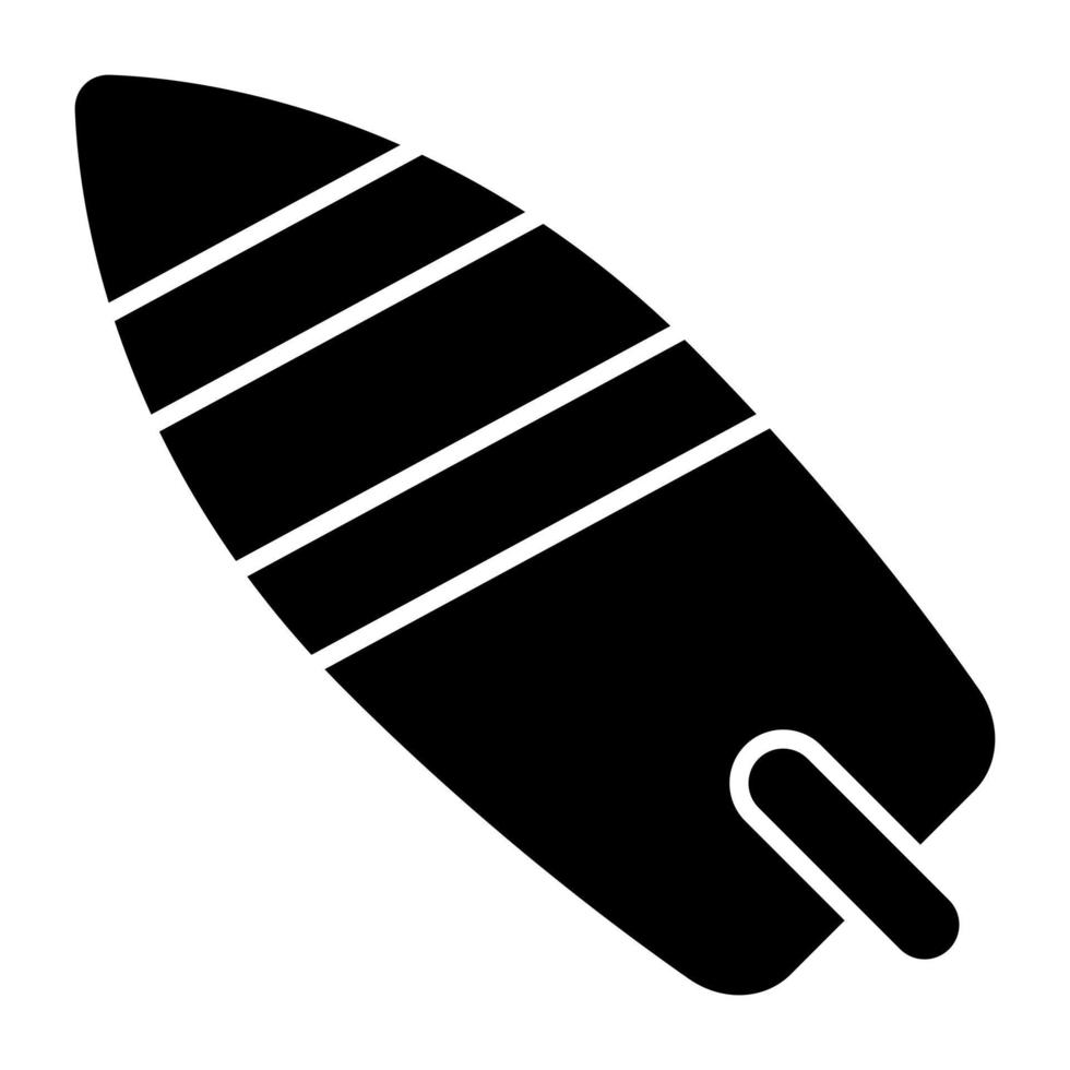 Adventure board icon, trendy design of surfboard vector