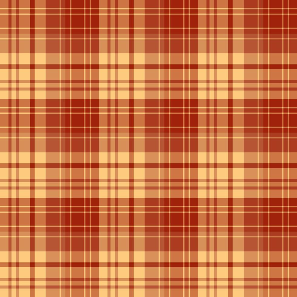 Seamless pattern in warm yellow and red colors for plaid, fabric, textile, clothes, tablecloth and other things. Vector image.