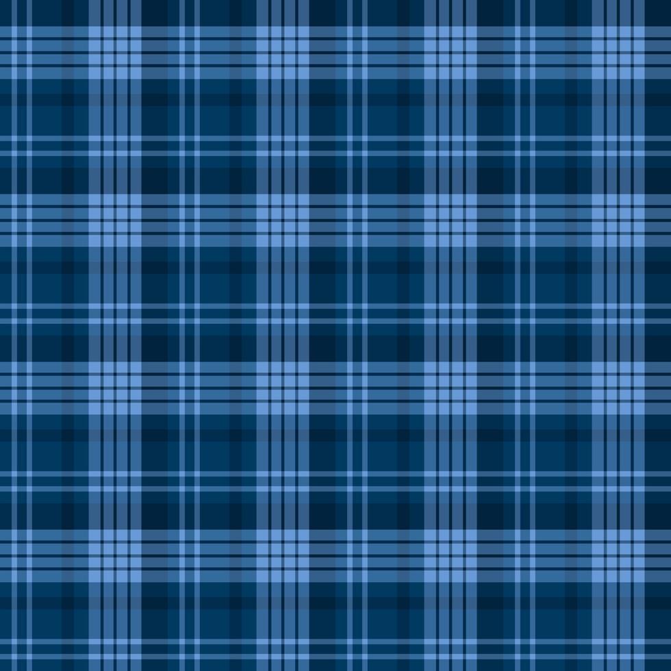 Seamless pattern in dark blue colors for plaid, fabric, textile, clothes, tablecloth and other things. Vector image.