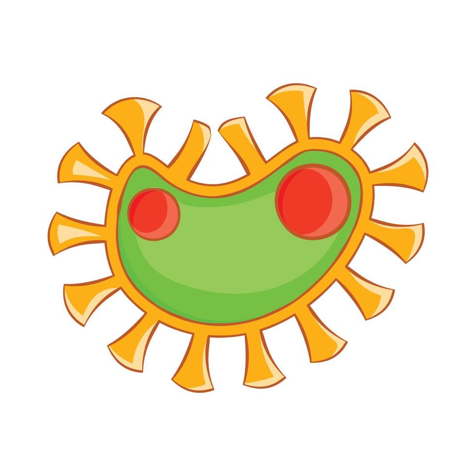 Virus icon in cartoon style vector
