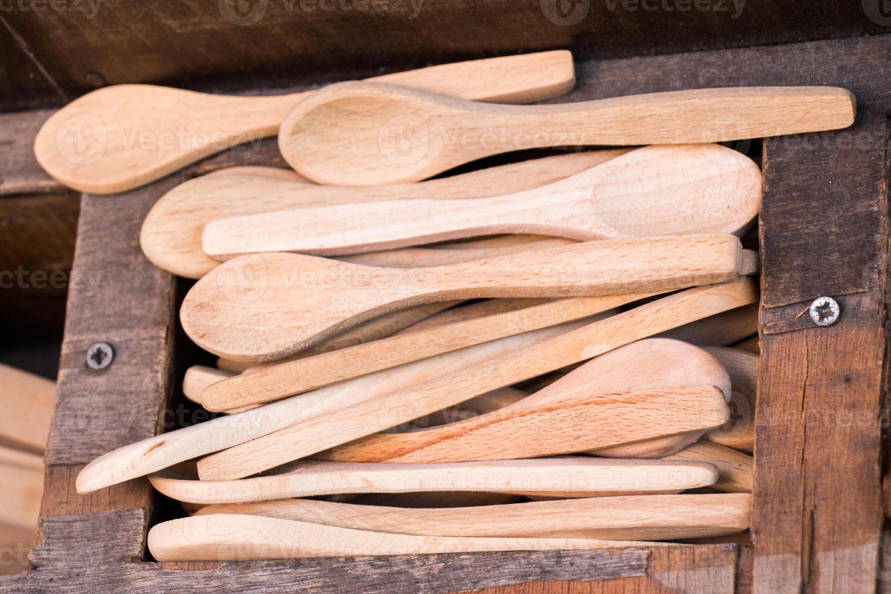 soup spoon or tablespoon made of wood 14519826 Stock Photo at Vecteezy