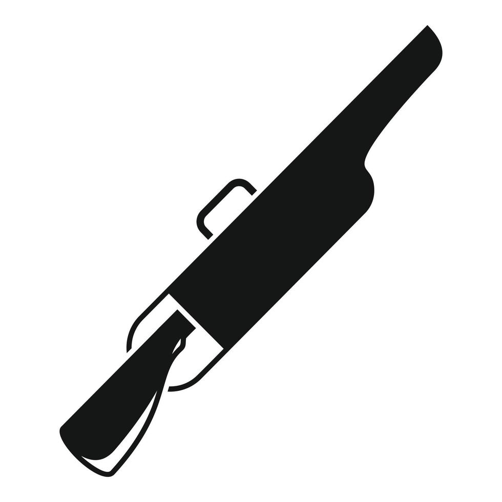 icono de rifle de cazador de safari, estilo simple vector