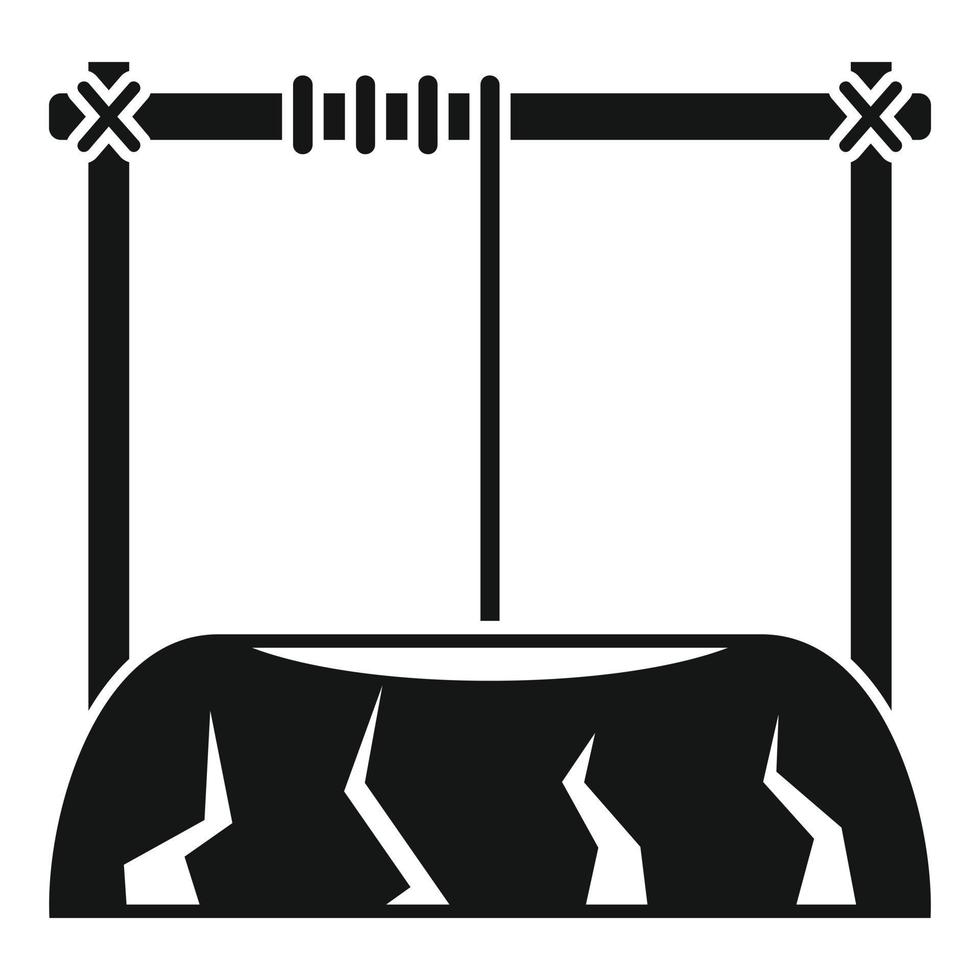 Desert water well icon, simple style vector