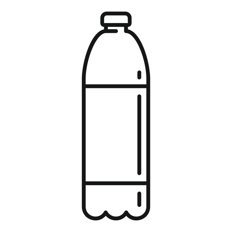 Survival water bottle icon, outline style vector