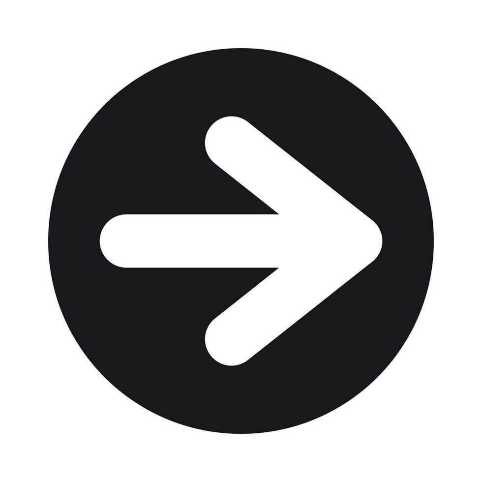 Arrow in circle icon, simple style vector