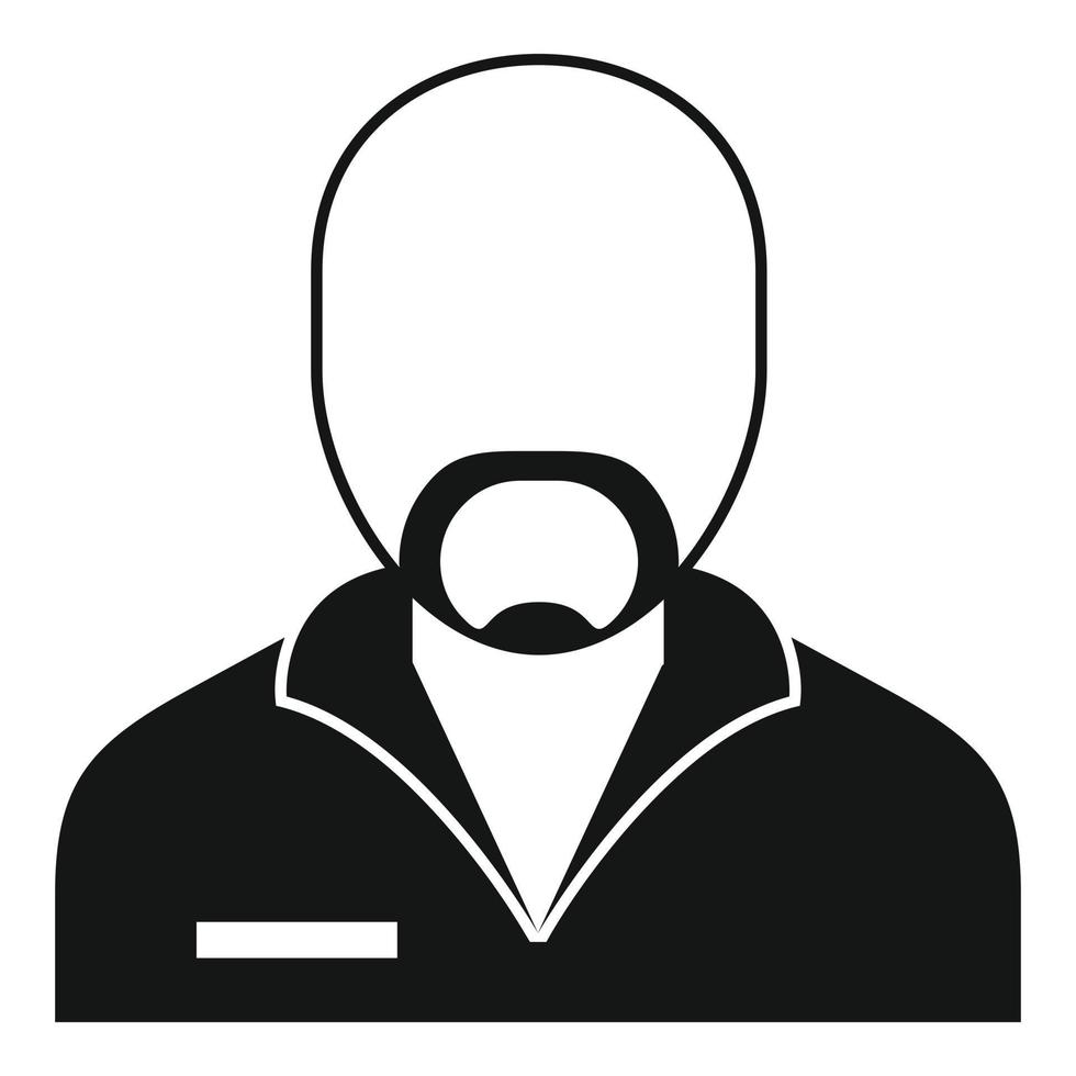 Prison criminal icon, simple style vector