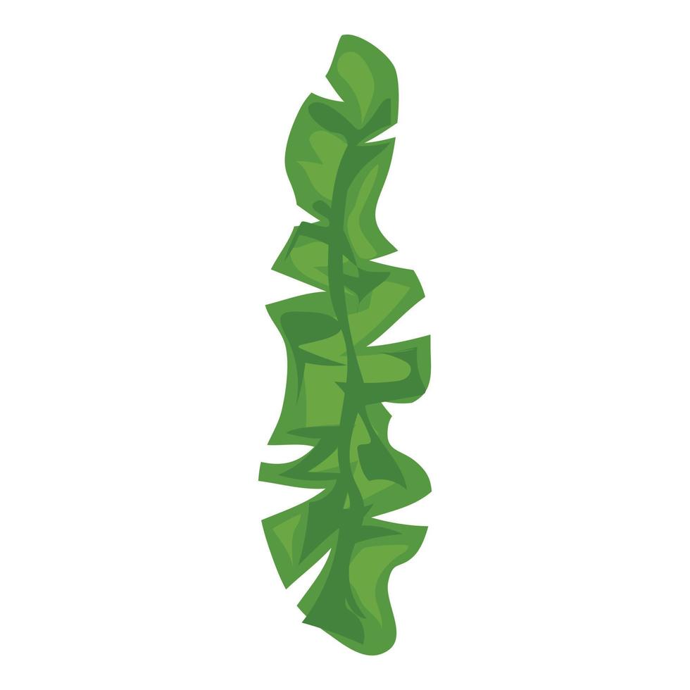 Aquarium leaf plant icon, cartoon style vector