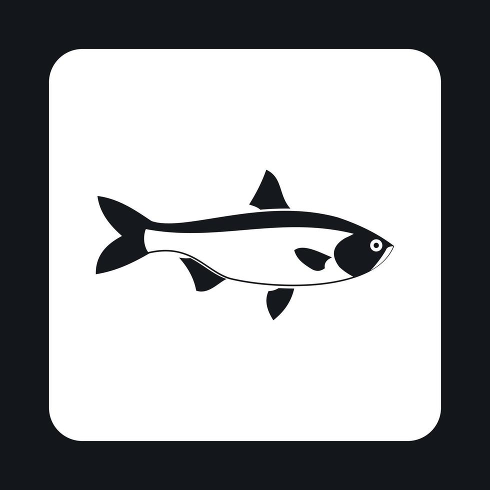 icono de pescado salmón, estilo simple vector