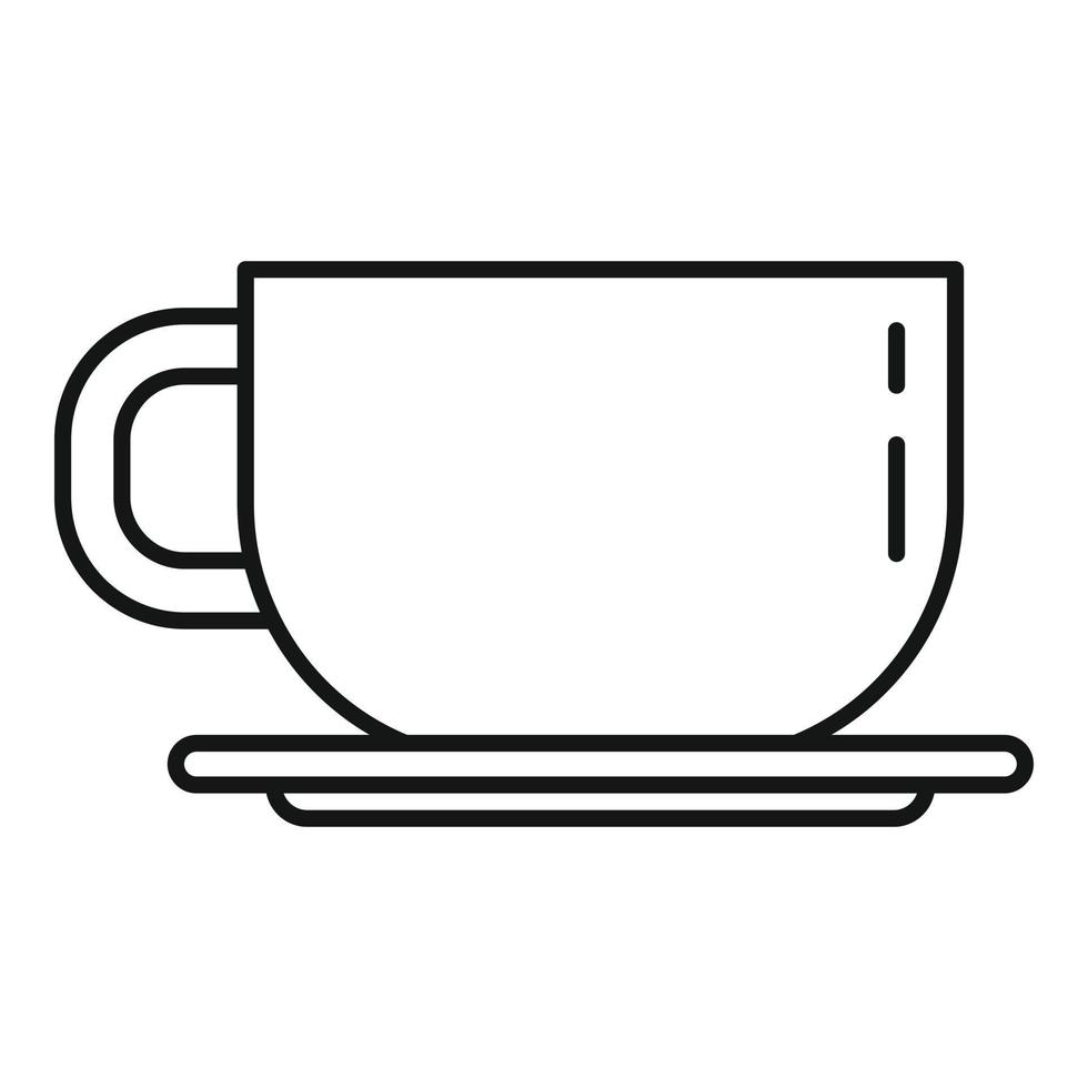 Office manager coffee cup icon, outline style vector