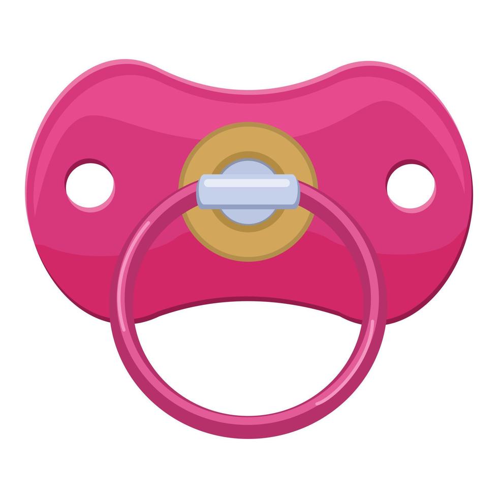 Dummy pacifier icon, cartoon style vector