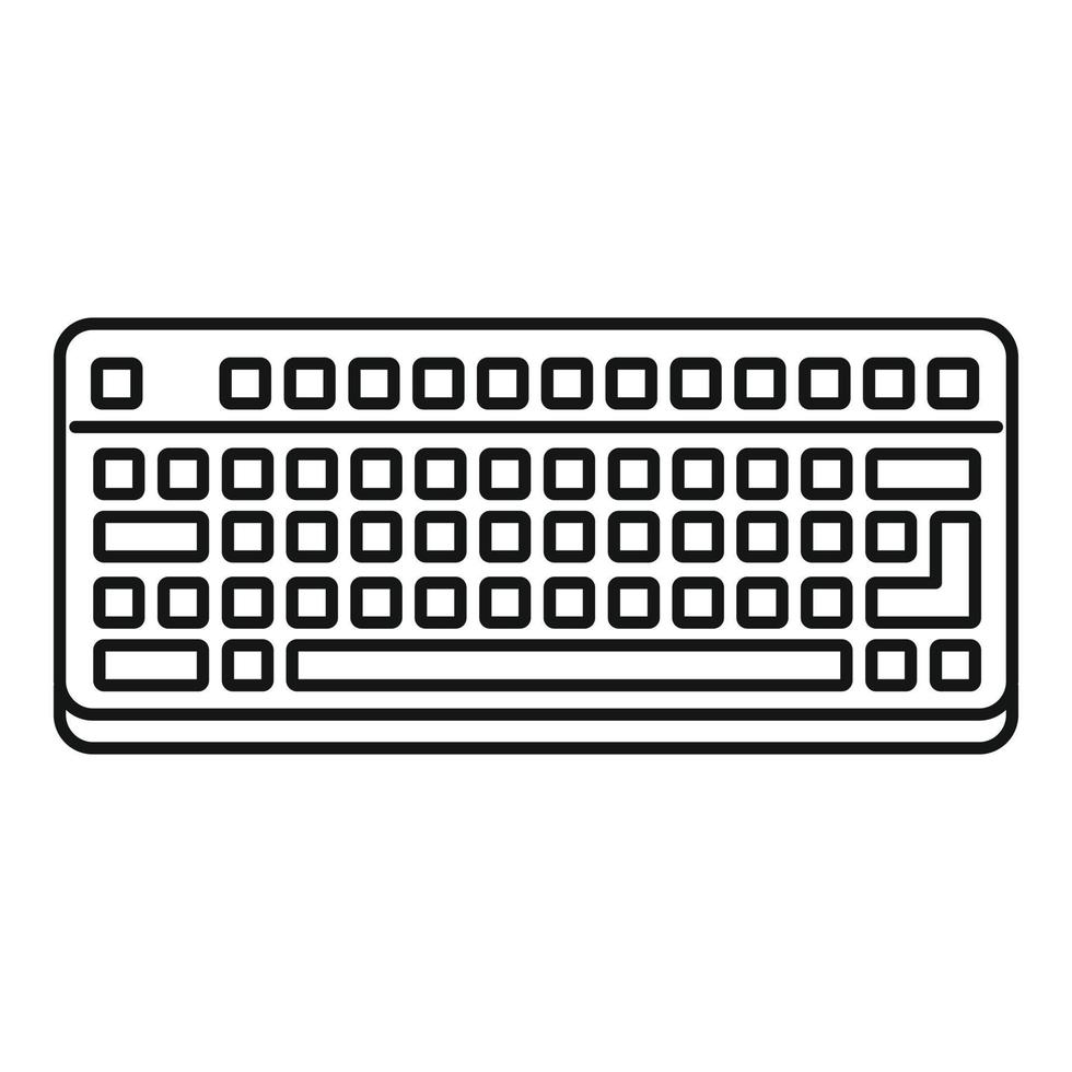 icono de teclado de botón, estilo de contorno vector