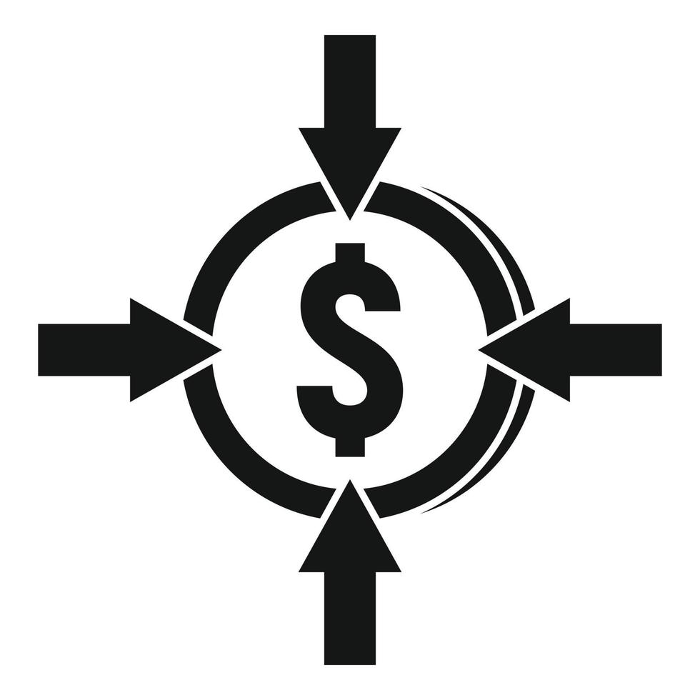 Crowdfunding money convert icon, simple style vector