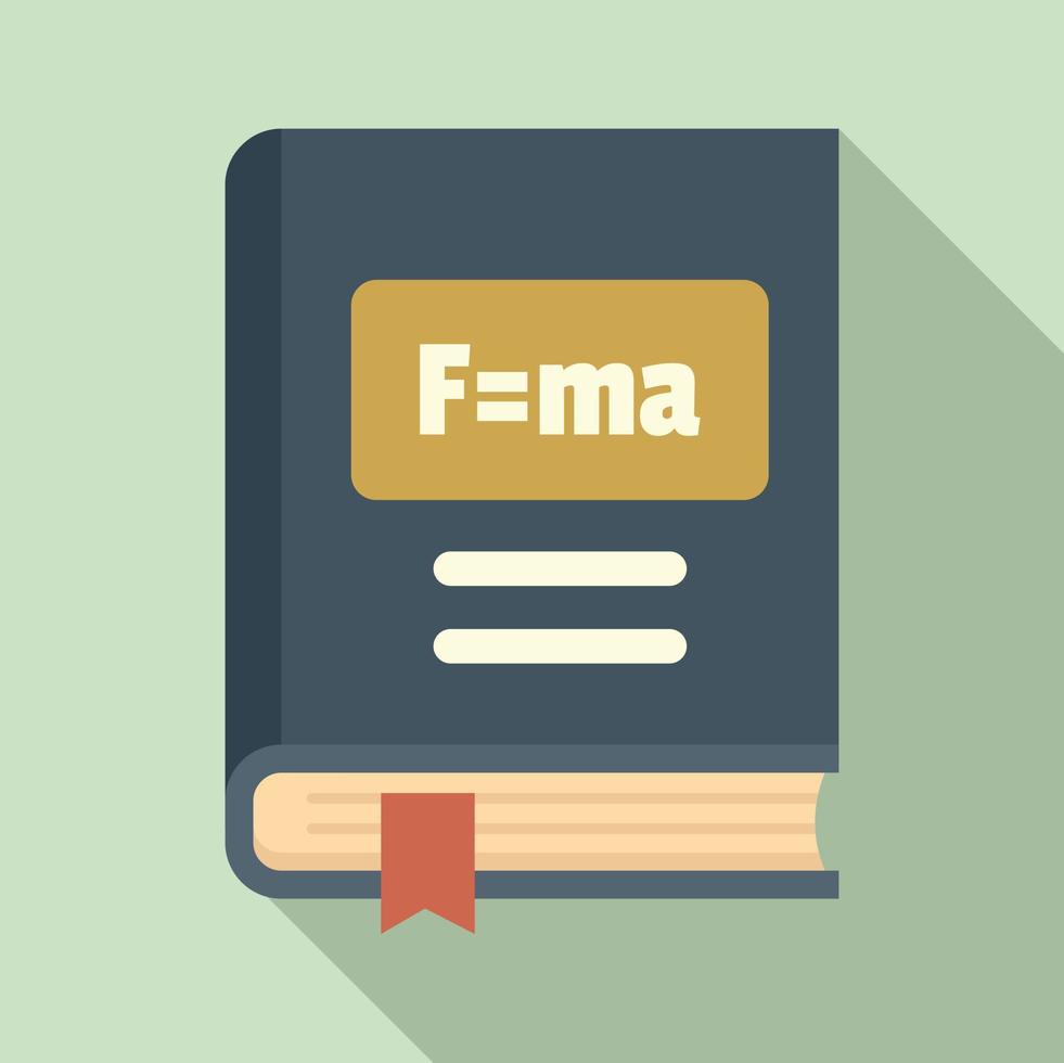 Newton force book icon, flat style vector