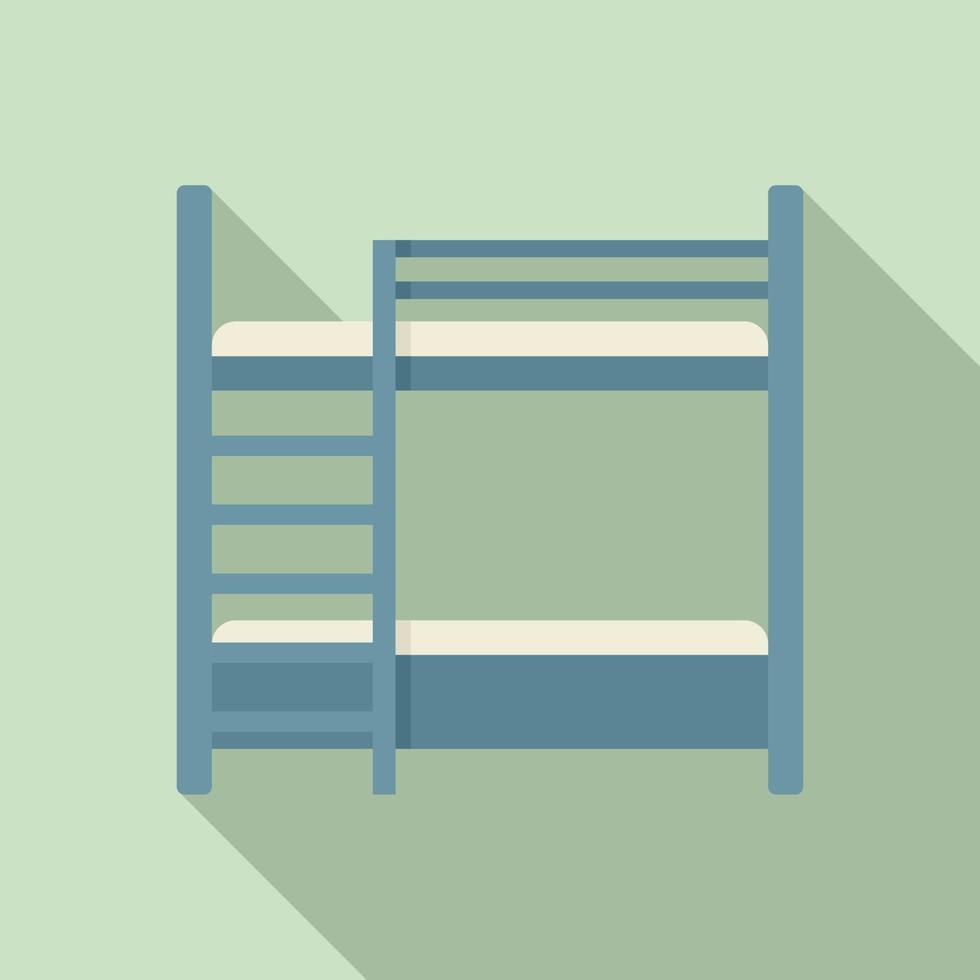 Furniture bunk bed icon, flat style vector