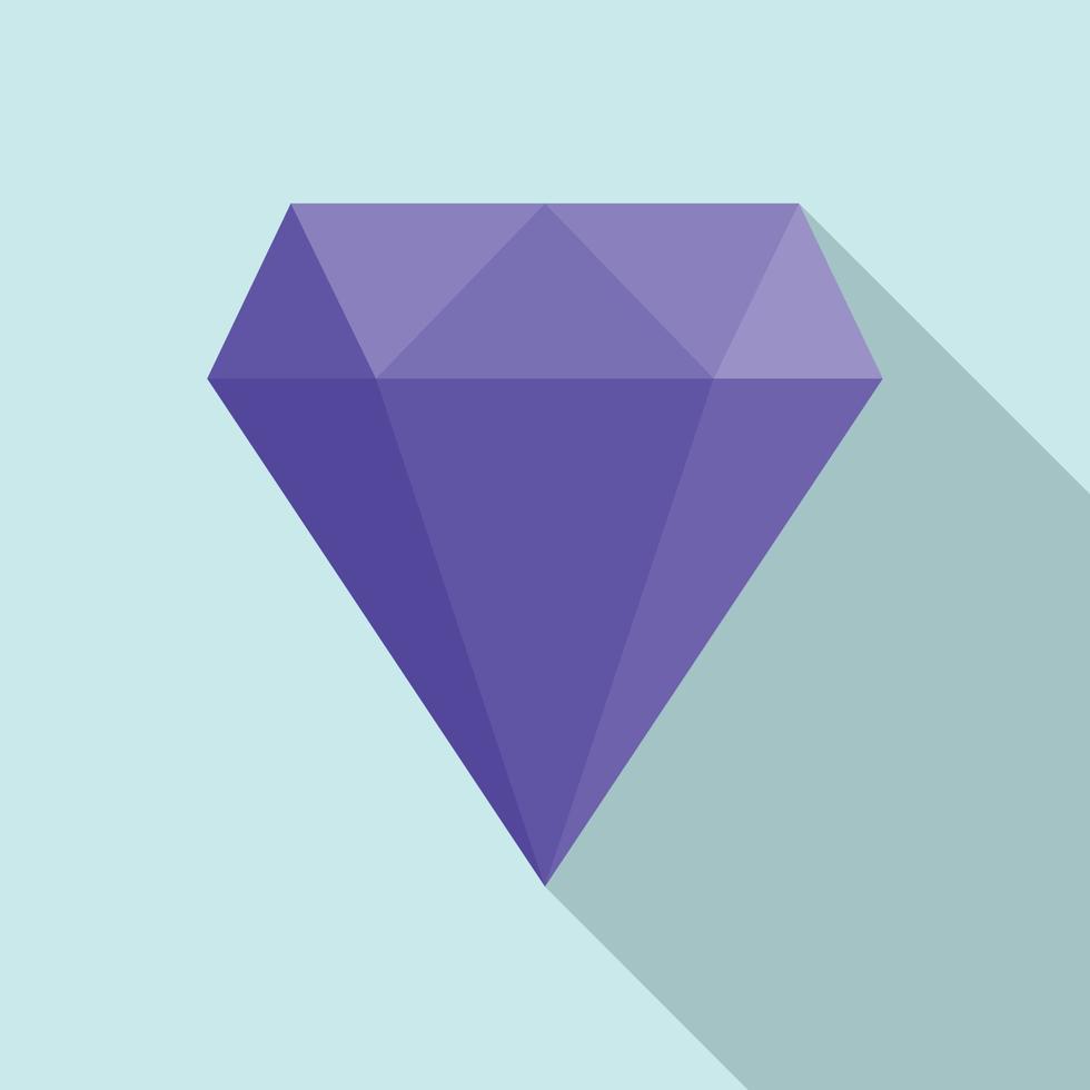 Perfection gemstone icon, flat style vector