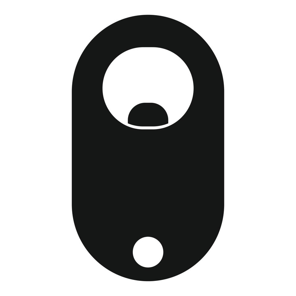 Portable bottle-opener icon, simple style vector