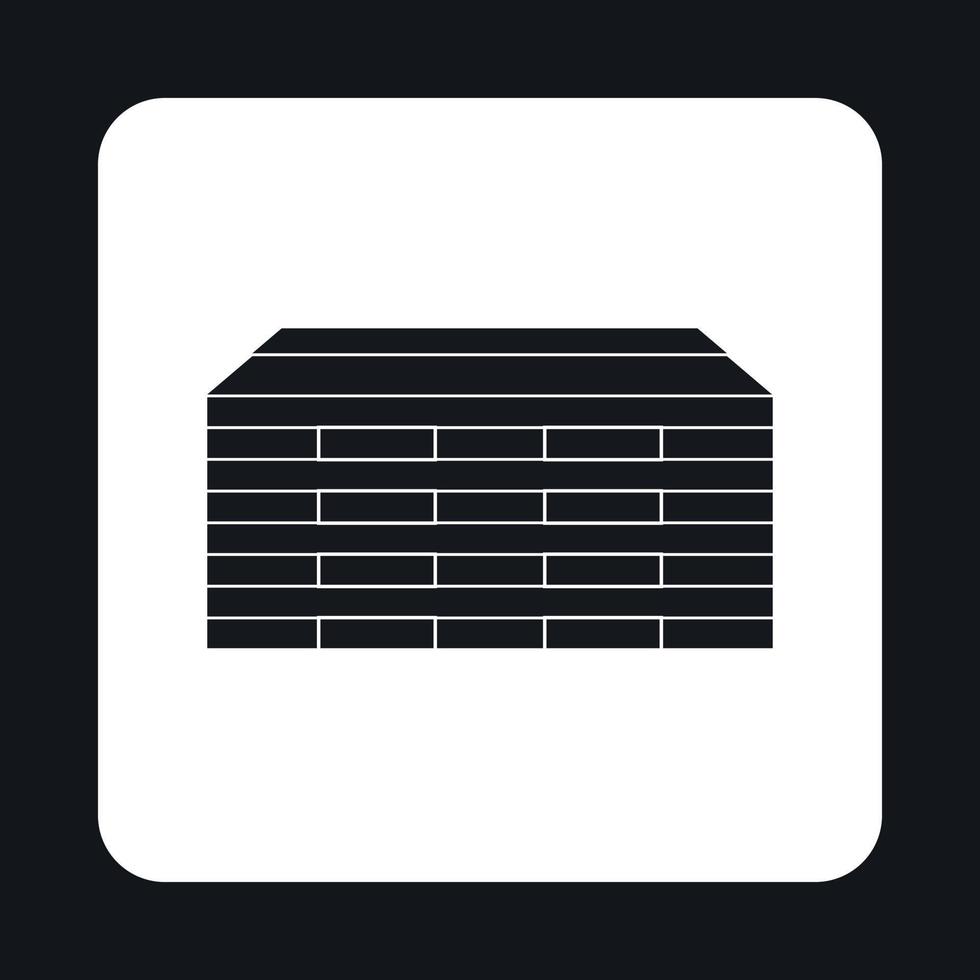 Wooden boards icon, simple style vector