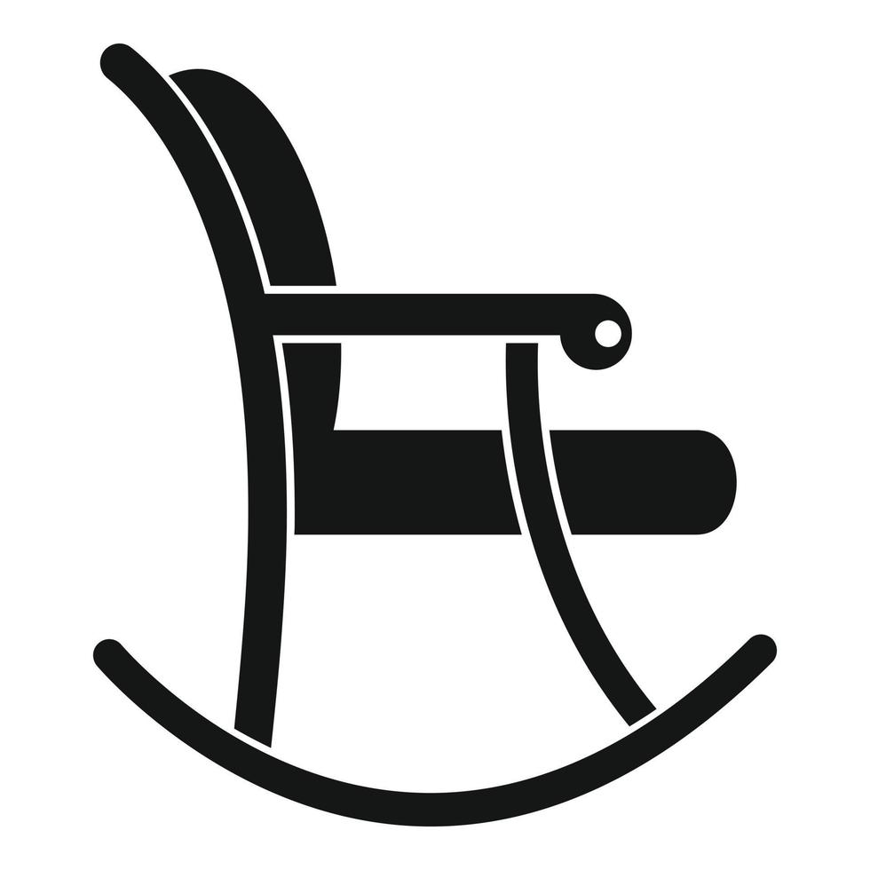 Rocking chair icon, simple style vector