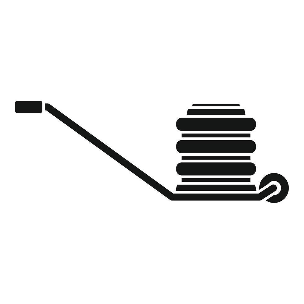 Pneumatic jack-screw icon, simple style vector