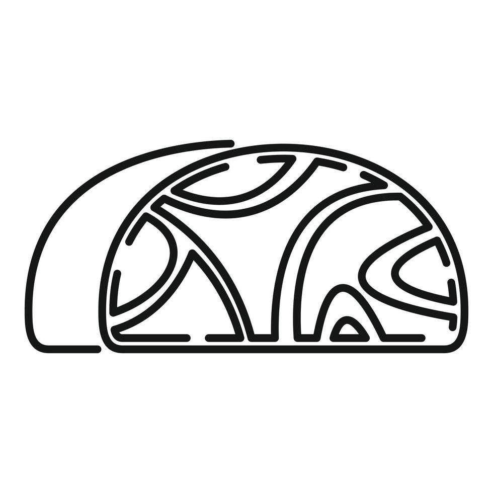 Fresh meat icon, outline style vector