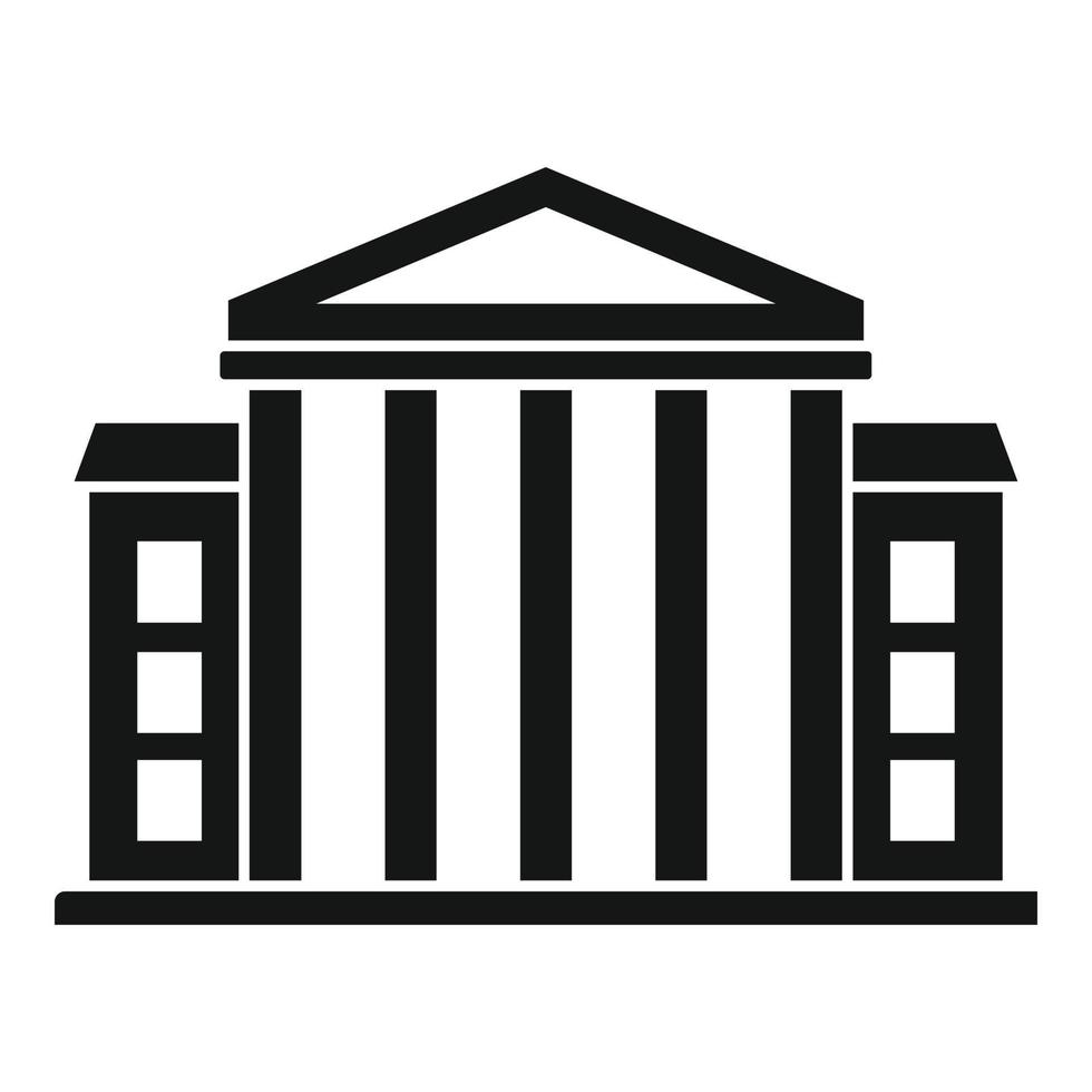 Museum icon, simple style vector