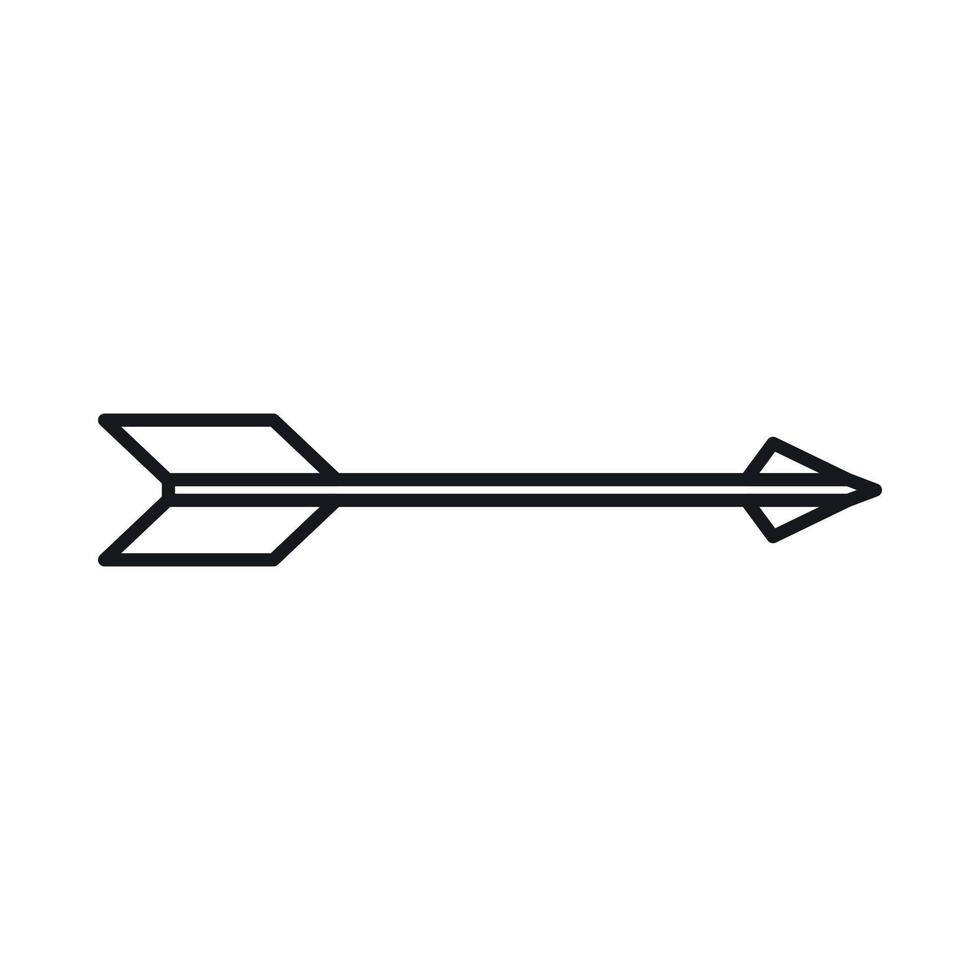 Bow arrow right icon, outline style vector