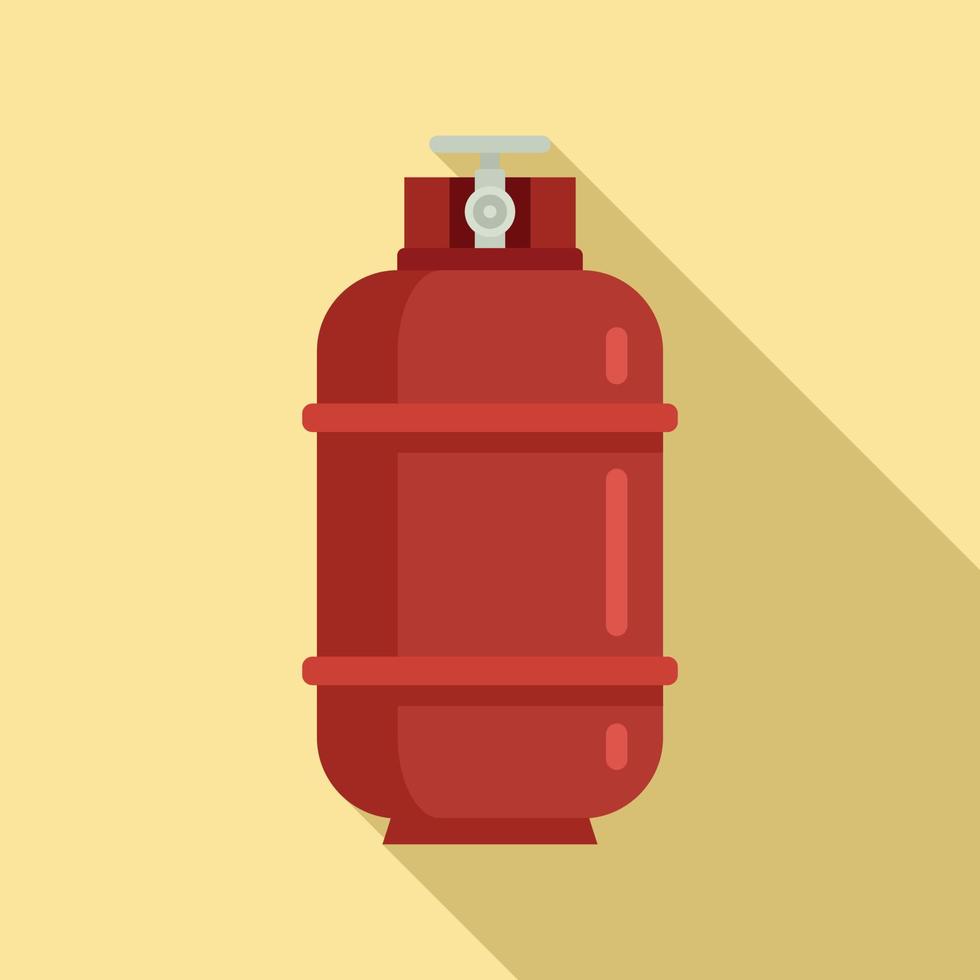 Gas cylinder container icon, flat style vector