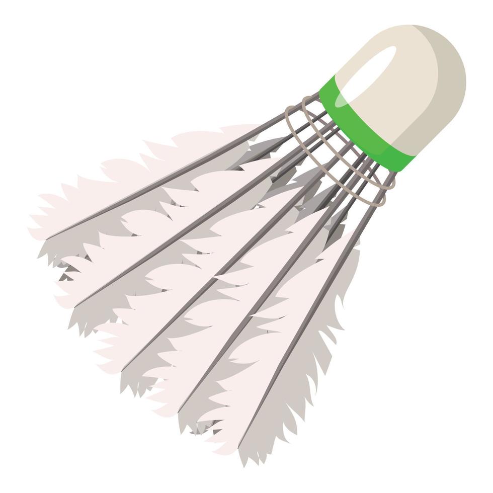Shuttlecock icon, cartoon style vector