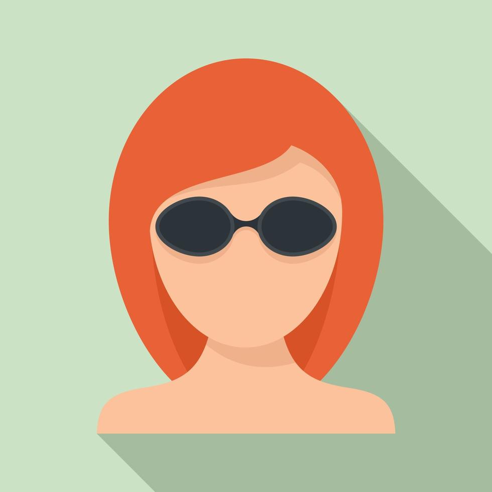 icono de depilación láser chica, estilo plano vector