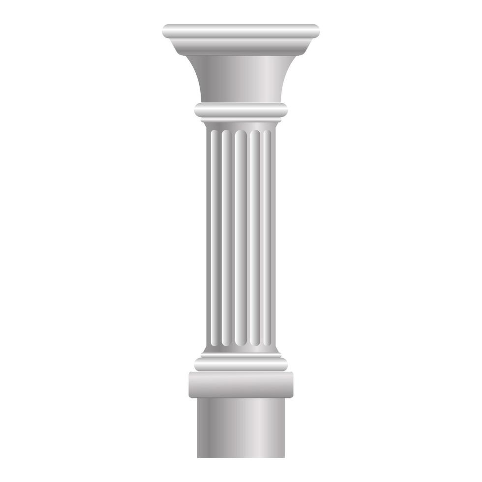 Ruin column icon, cartoon style vector