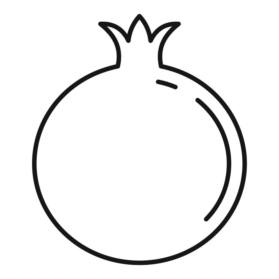 Fresh pomegranate icon, outline style vector